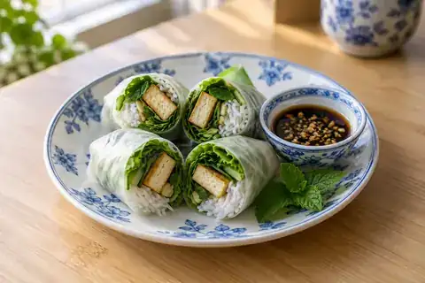 Tofu Fresh Rolls served as a single listed menu portion