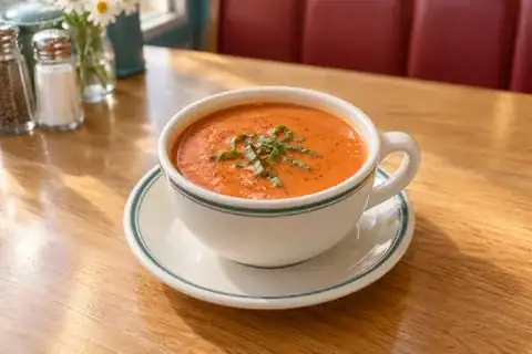 Tomato Soup Cup served as a single listed menu portion