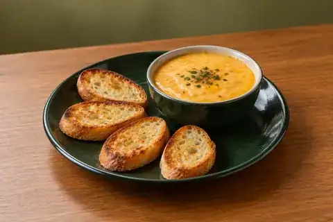 Warm Beer Cheese Dip served as a single listed menu portion