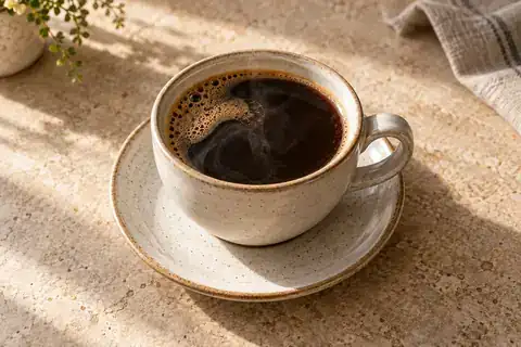 Classic Americano served with its accompaniments