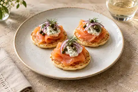 Smoked Salmon Blini Trio