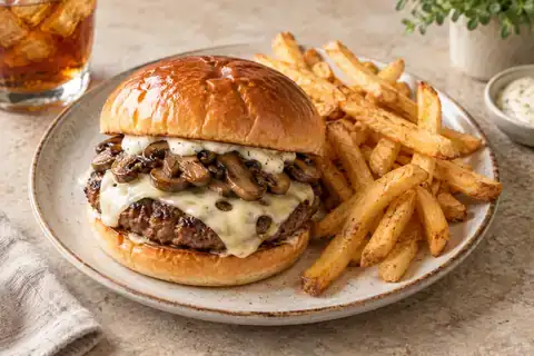 Mushroom Swiss Burger