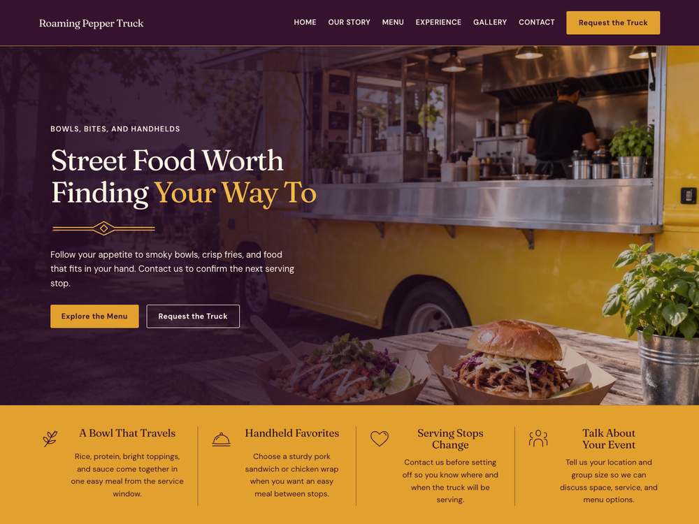 Food Truck homepage in 09 · Saffron Market