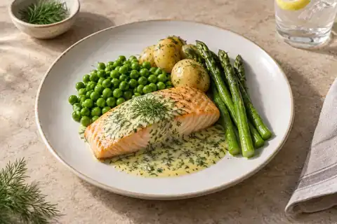Dill Salmon with Spring Vegetables